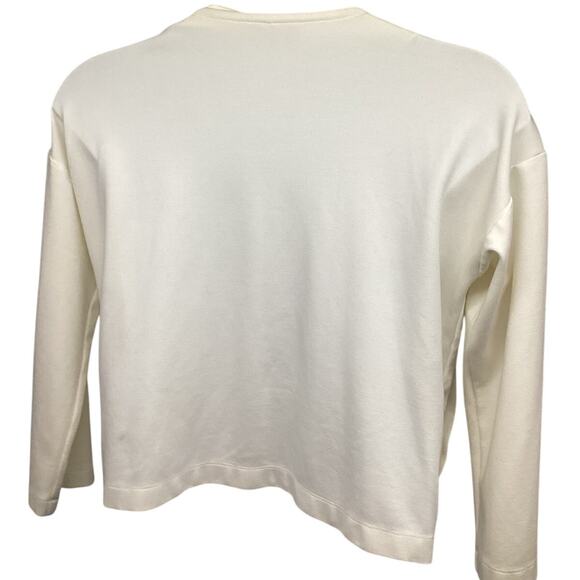 Eileen Fisher Womens Beige Zip Up Short Jacket Pockets Medium Stretch USA - Picture 2 of 6